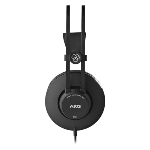 AKG K52 Geschlossener Studiokopfhörer, kabelgebunden, Schwarz