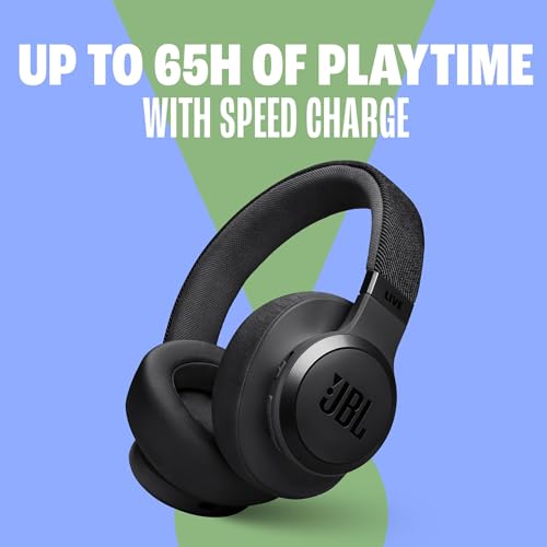 JBL Live 770 NC Kabellose Over-Ear Bluetooth-Kopfhörer mit aktiver Geräuschunterdrückung, Weiß