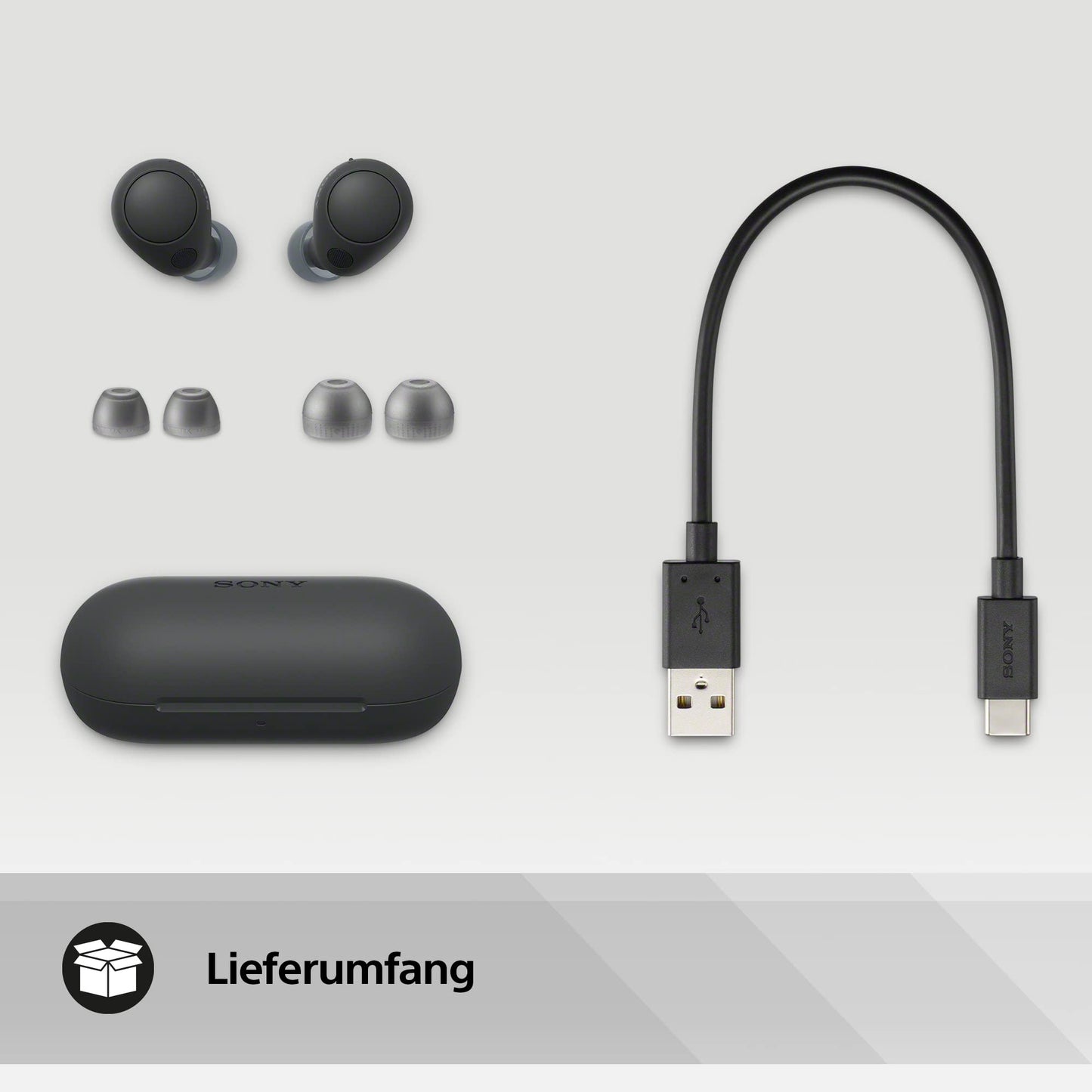 Bluetooth Noise-Cancelling-Kopfhörer Sony WF-C700N, kabellos, schwarz