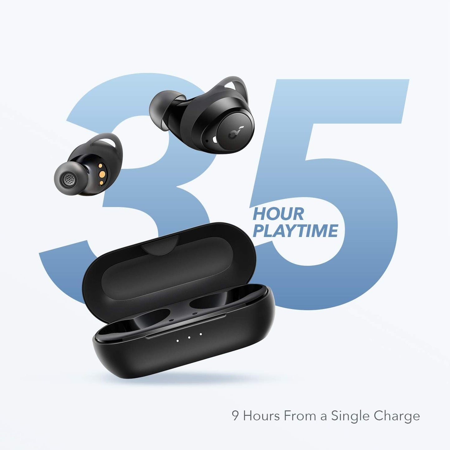 Soundcore A1 Sport Bluetooth In-Ear-Kopfhörer, IPX7 Wasserdicht, Schwarz