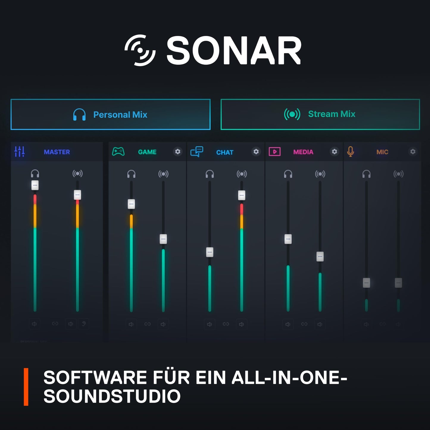 SteelSeries Alias USB Gaming- & Streaming-Mikrofon mit KI-Geräuschunterdrückung