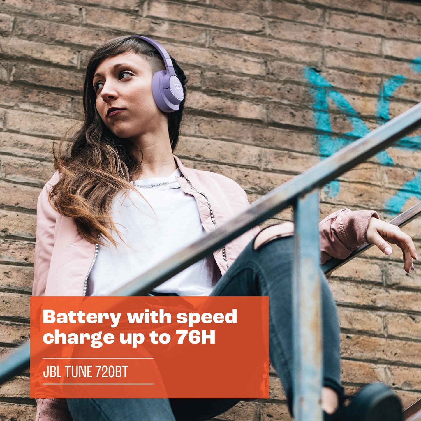 JBL Tune 720BT Kabellose Bluetooth-Kopfhörer, 76h Akku, Pure Bass Sound, Schwarz